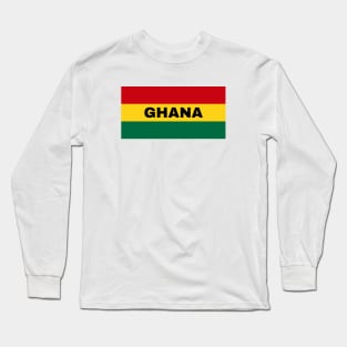 Ghana Flag Colors Long Sleeve T-Shirt